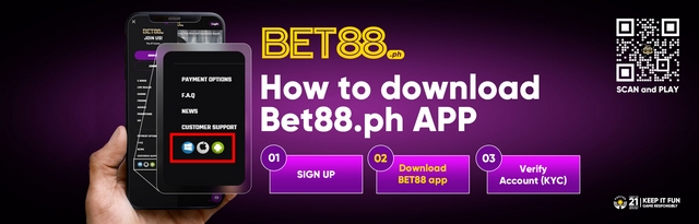 Tải BET88 app download bằng mã QR code